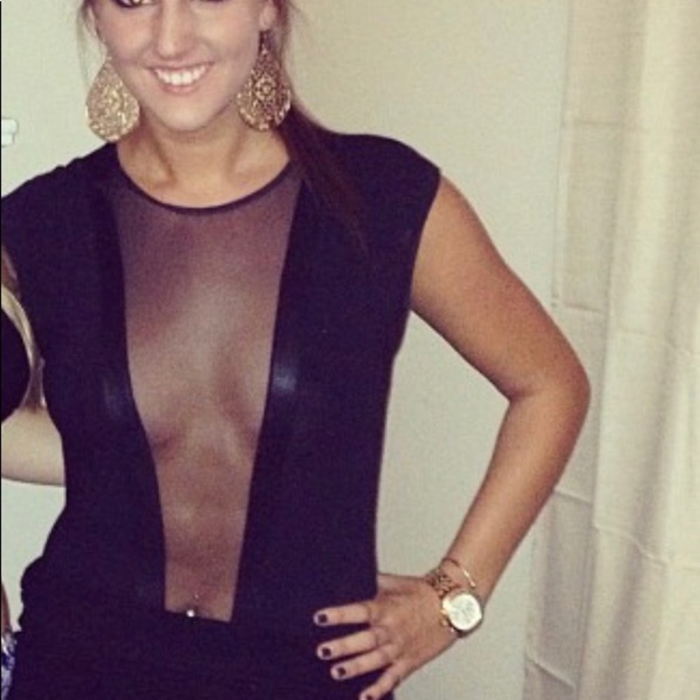 Black American Apparel Mesh Body Suit